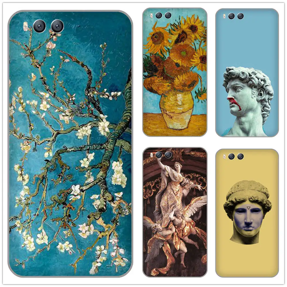 Oil Painting van gogh art works Silicone Case Cover for xiaomi 3 note3 4 4c 5s 5 6 redmi 4a 6a note note2 5a Soft TPU Back |