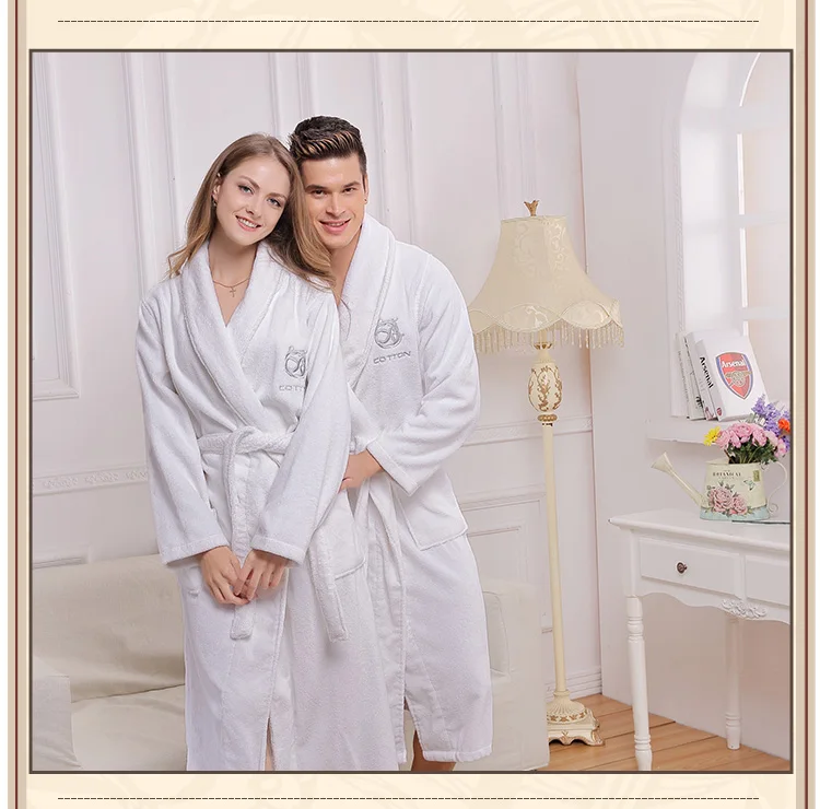 Хлопковый Халат для женщин мужчин пижамы Ночная рубашка S Одеяло Полотенца флис толстые любителей длинные мягкие