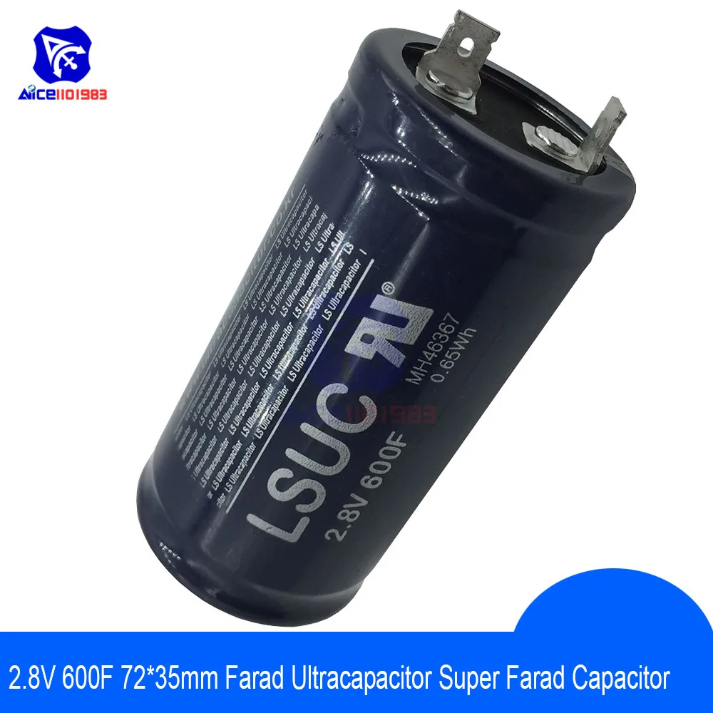 Ultrakapactor 2 8 В 600F 72*35 мм низкочастотный конденсатор супер фарадный ESR 2.8V600F 72x35 для