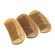 Натуральное зеленое сандаловое дерево резной цветок гребень деревянный нестатический массаж волос щетка для здоровья деревянные расчески приспособление для укладки волос 20шт