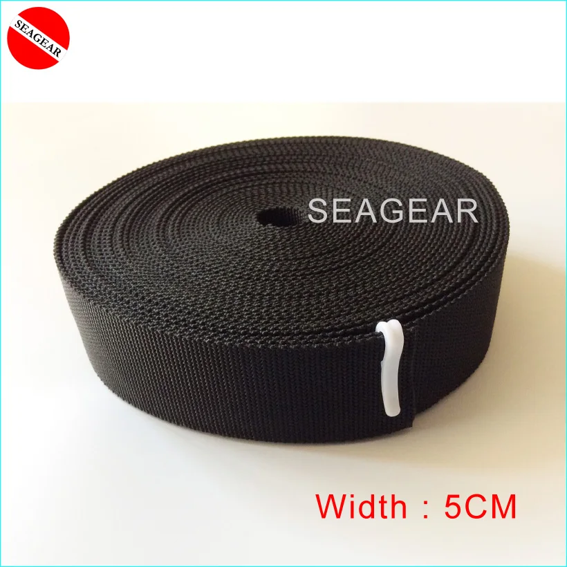 

5Meter 50mm width 2'' PP webbing SCUBA heavy weight webbing belt tick 2.5mm 5T