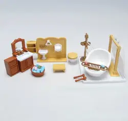 Костюм для Sylvanian семья рисунок набор для ванной комнаты Кукольный дом мини мебель DIY ролевые игры игрушка в подарок