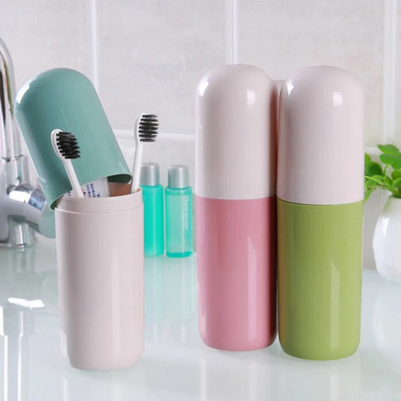 Creative Portable Travel Toothbrush Case Storage Box Toothbrush Holder With Cover Travel
