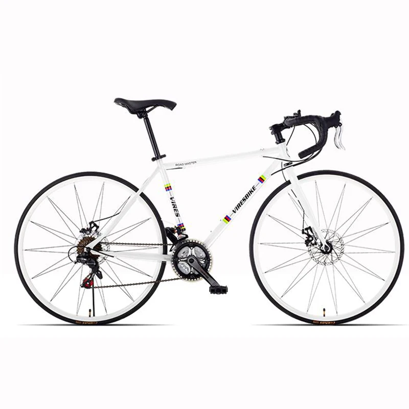 Discount Road Bike Variable Speed Double Disc Brake 21 Speed Broken Wind Curved Handle Women and Men Adult Bicycle 1