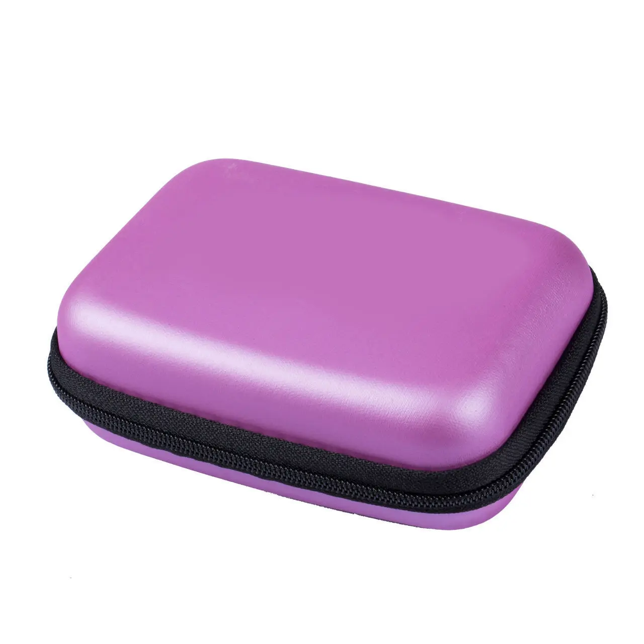 Портативная сумка для хранения, Жесткий Чехол для наушников, Mp3, USB, кабель, твердая красная мини-коробка для хранения - Цвет: Розовый