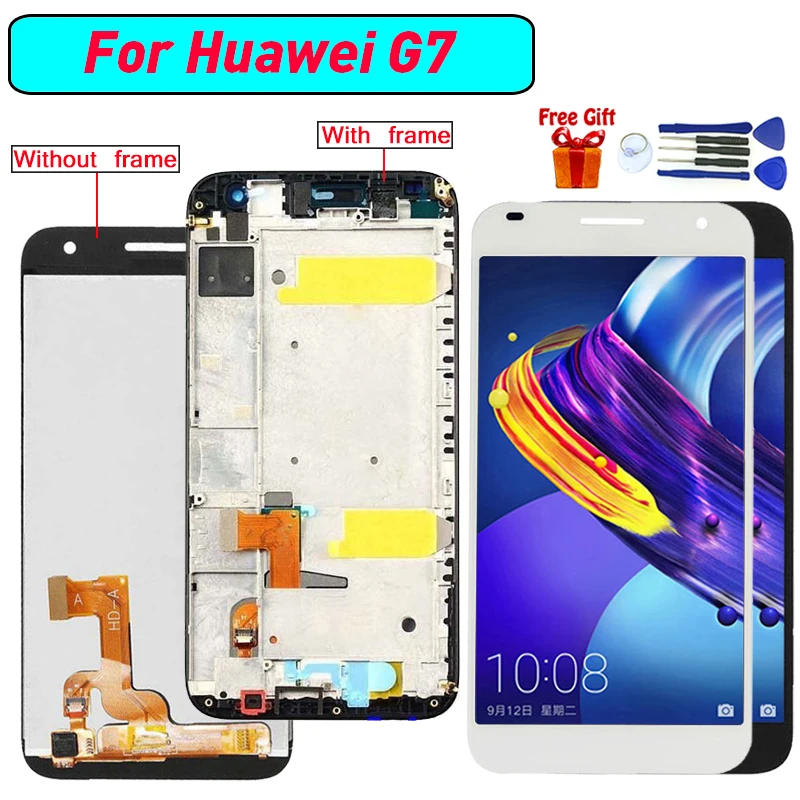 

For Huawei Ascend G7 LCD Screen Display with touch screen digitizer assembly for huawei G7 LCD Glass Panel+Tools