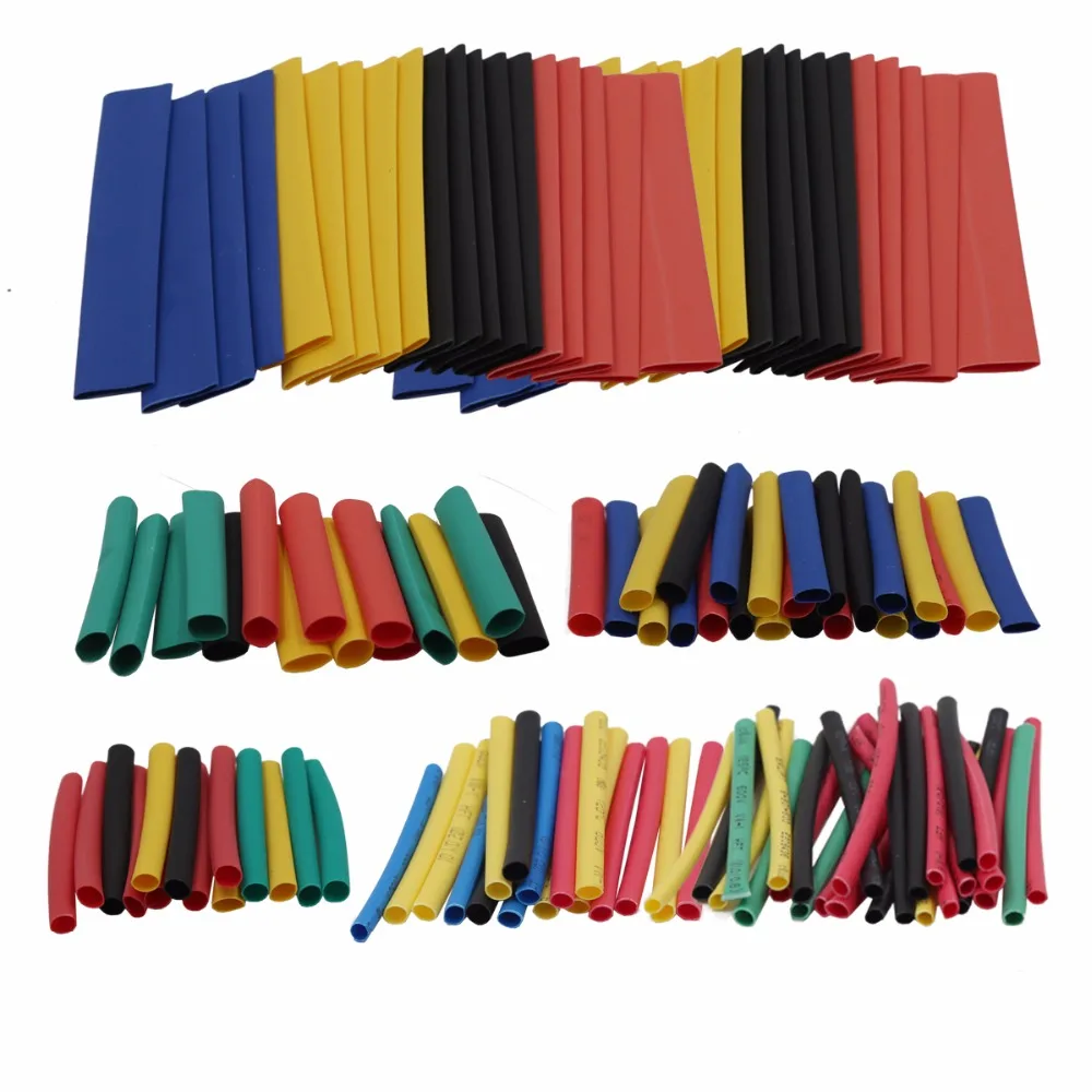 

328pcs/set Heat Shrink Tubing Insulation Shrinkable Tube Assortment Electronic Polyolefin Ratio 2:1 Wrap Wire Cable Sleeve Kit