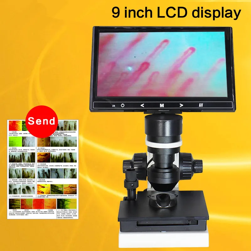 

Microcirculation detector 880 color lcd nailfold capillary microcirculation USB Digital Microscope blood microcirculation (CE)