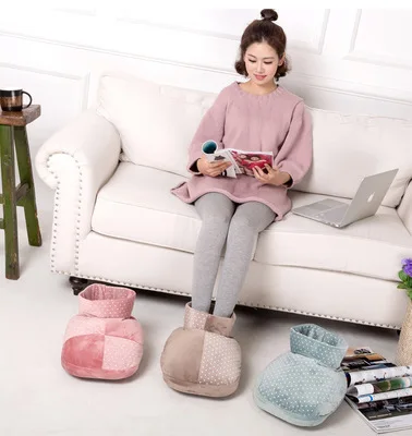 

Winter Electric Heater Feet Warmer High Top Heating Pad Soft Plush Indoor Home Warm Shoes Bedroom Slipper 220V