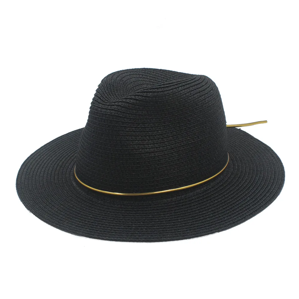 Модная Летняя женская Соломенная фетровая шляпа с широкими полями|panama sun hat|fashion