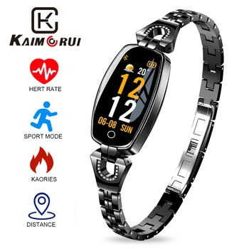 

Fitness Bracelet Heart Rate Blood Pressure Smart Wristband Women Lady Fashion H8 Fitness Tracker Smart Band for IOS and Android