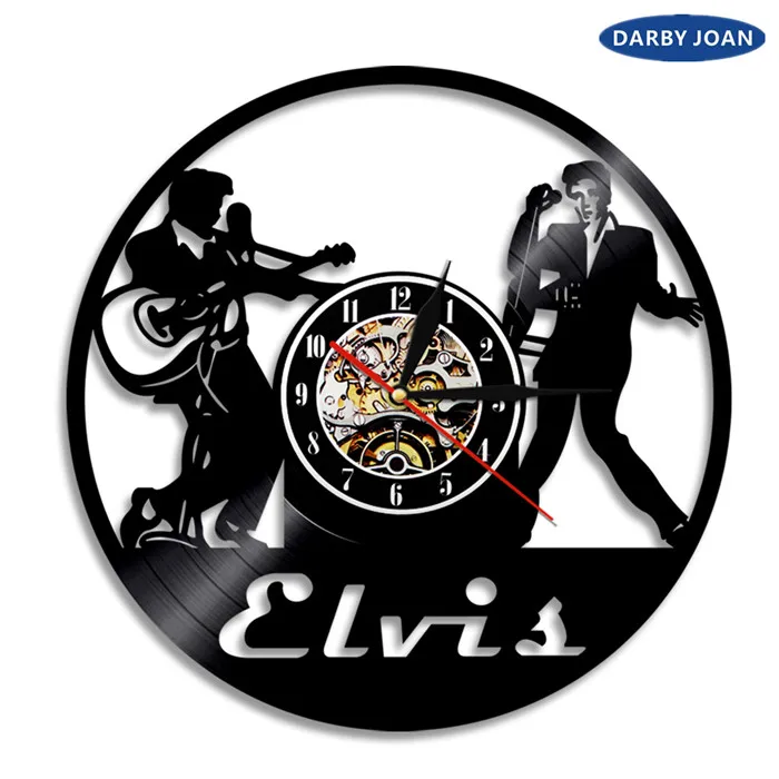 Elvis Presley виниловые настенные часы музыкальные группы и музыкальные тематические сувениры - Цвет: 1