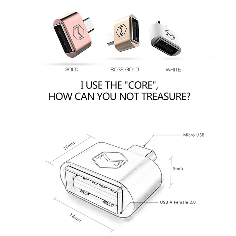 Mcdodo OTG Micro USB OTG кабель адаптер 2,0 конвертер для мобильного телефона Android samsung USB Tablet Pc для флеш-накопителя мышь OTG концентратор