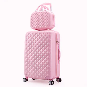 

Travel suitcase set Rolling Luggage set Spinner trolley case 20" boarding wheel Woman Cosmetic case carry-on luggage travel bags