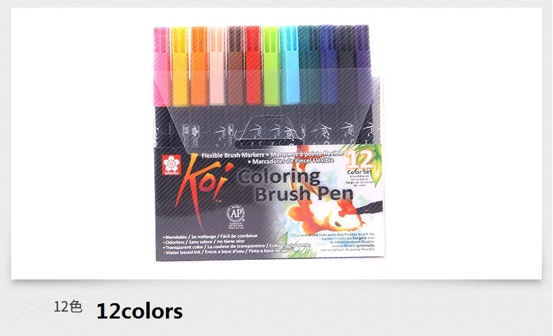 48 Cor Coloração Escova Caneta aquarela Conjunto