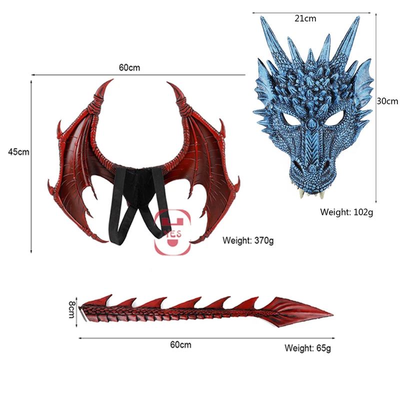 Костюм Дракона для косплея Пурим; Рождественский подарок; карнавальные вечерние костюмы для детей; маскарадный комплект с крыльями и хвостом; Детский костюм дракона