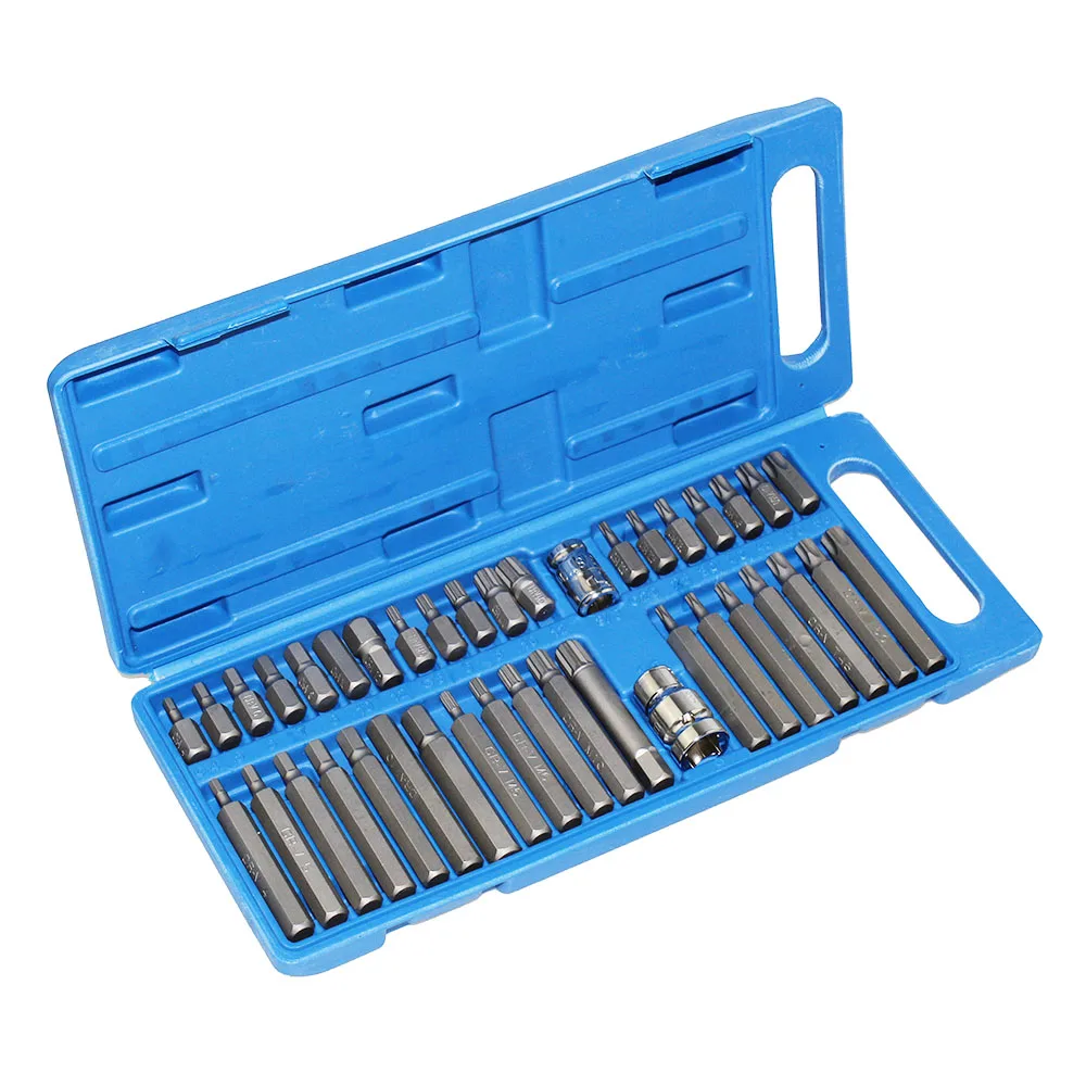 40pcs/set Hex Star Torx Spline Socket Bit Set Tool Kit Garage Tools Equipment Screwdriver Set