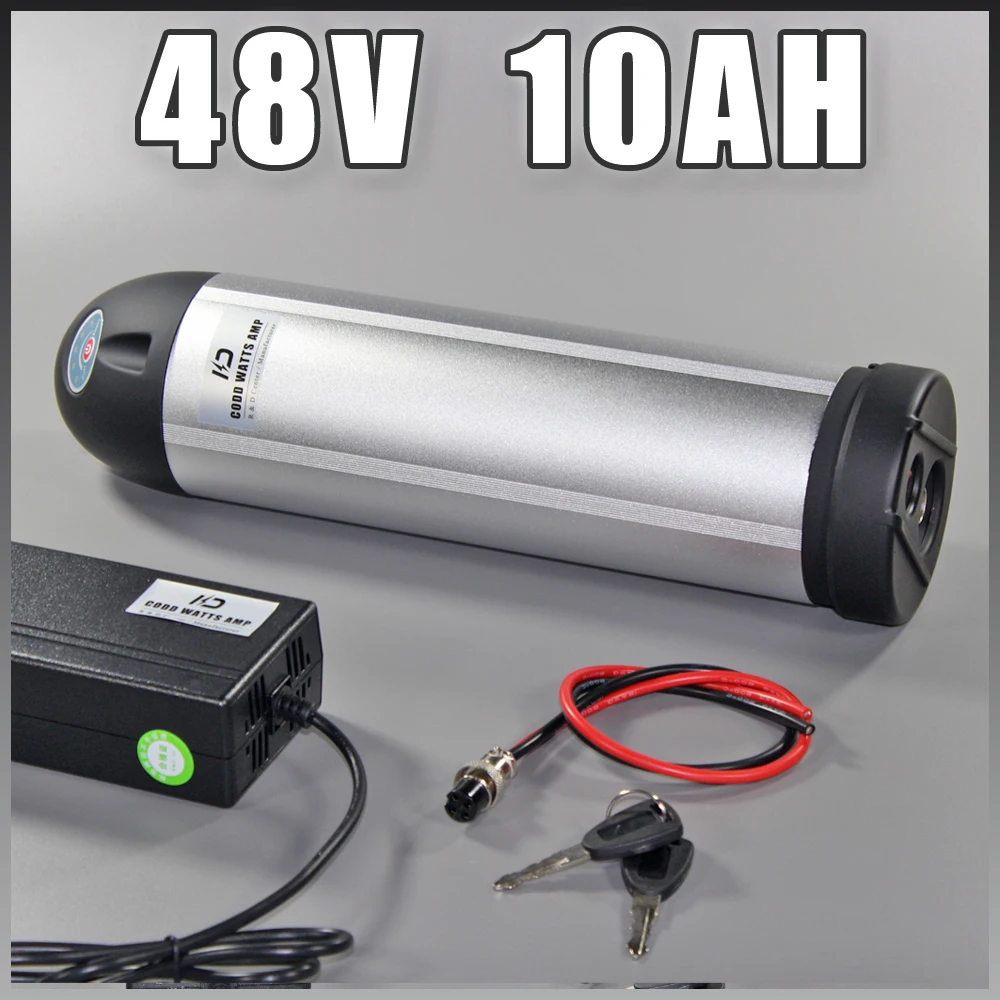 Ebike water bottle battery 48v 10ah lithium ion 350W 500W batteryin
