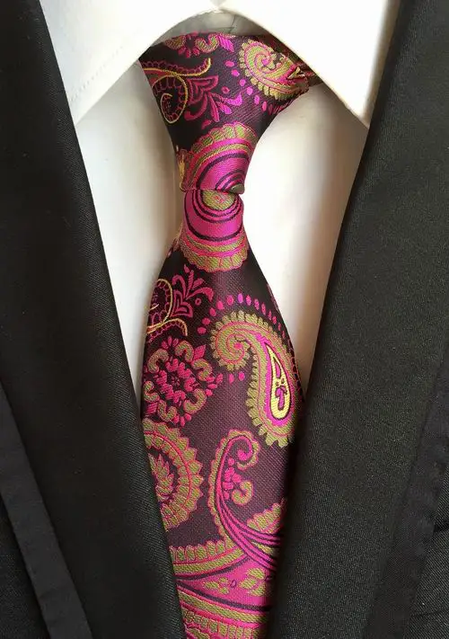 Дизайн в полоску золотые галстуки на шею Шелковый Классический мужской галстук 8 см галстуки с рисунком Пейсли для мужчин галстук деловой Свадебный галстук вечерние Gravatas - Цвет: 62