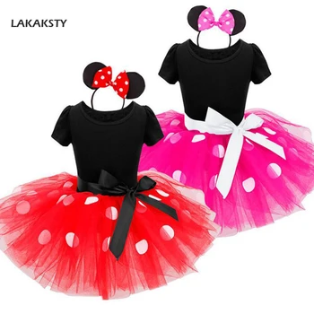 

2-7T Minnie Style Kids Girls Cosplay Dress Ball Gown Stage Performance Dressing Children Summer Clothes Baby Ballet Tutu Dresses