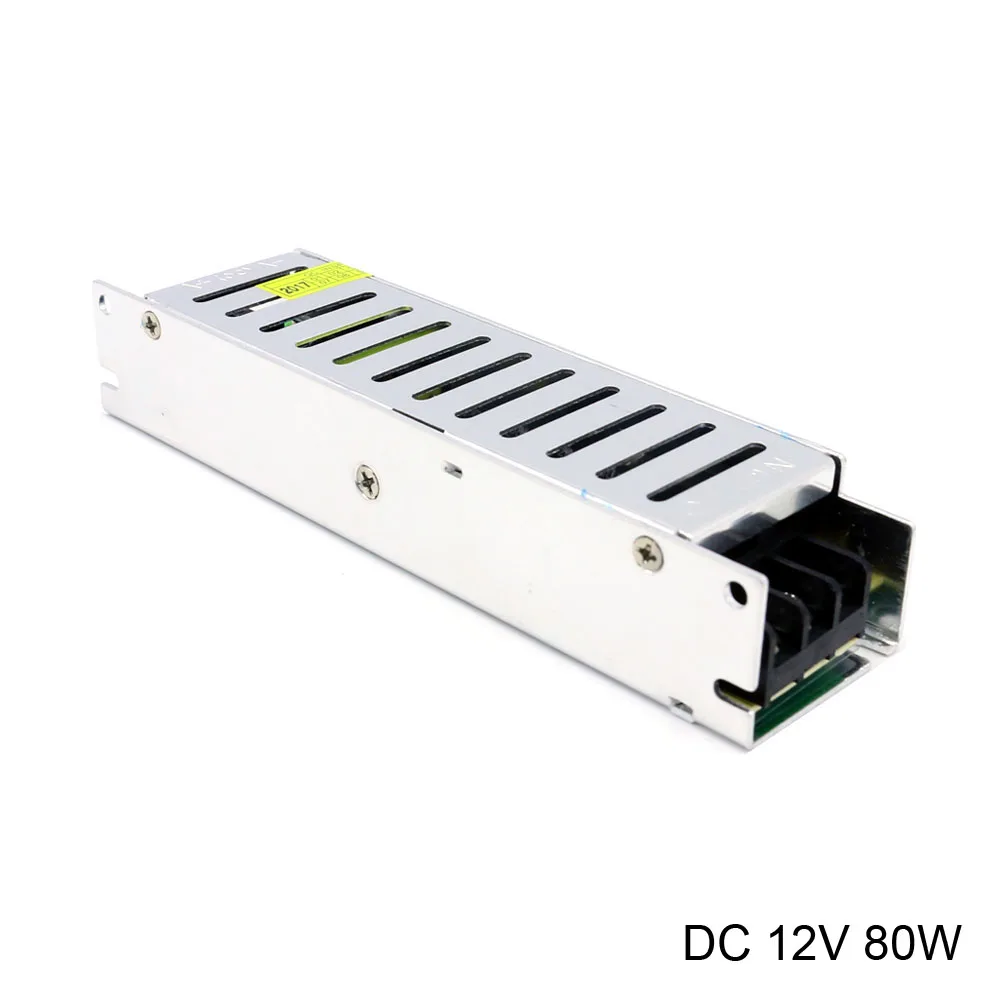 AC к DC 12V Выходная мощность 80W длинная полоса мини импульсный источник питания для