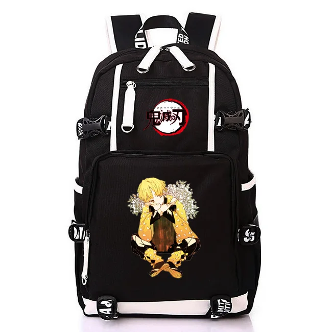 Японское аниме Demon Slayer: Kimetsu no Yaiba Bookbag брезентовые школьные рюкзаки USB рюкзак для ноутбука мультяшный дорожный рюкзак Rugzak - Цвет: 20