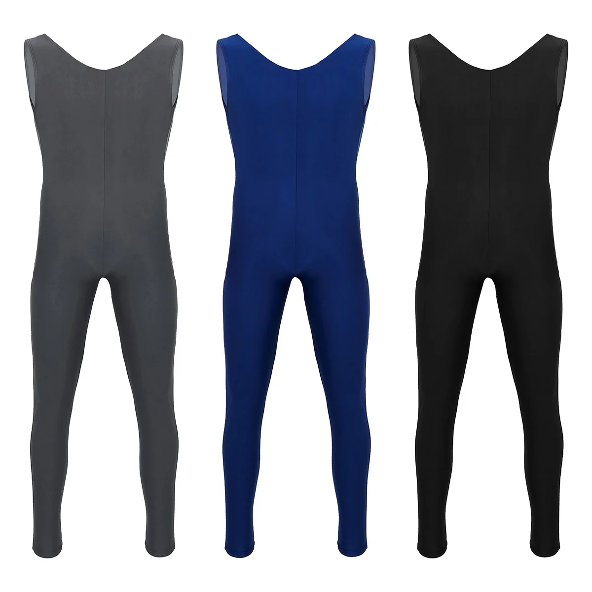 Men ballet Leotard Dance bodysuit Well Fit Gymnastic leotard One Piece Scoop Neck Sleeveless Skin-Tight Vest Unitard Bodysuit