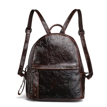 

Baoersen New Designer Shoulder Bags For Girls Fashion Women Backpack With String Genuine Leather Backpack Female High Quality