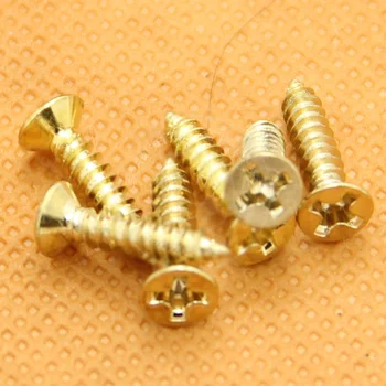 

M2.6 M3 M4 Phillips Brass Plating Screw Countersunk head Self-tapping Flat head Screw 100pcs