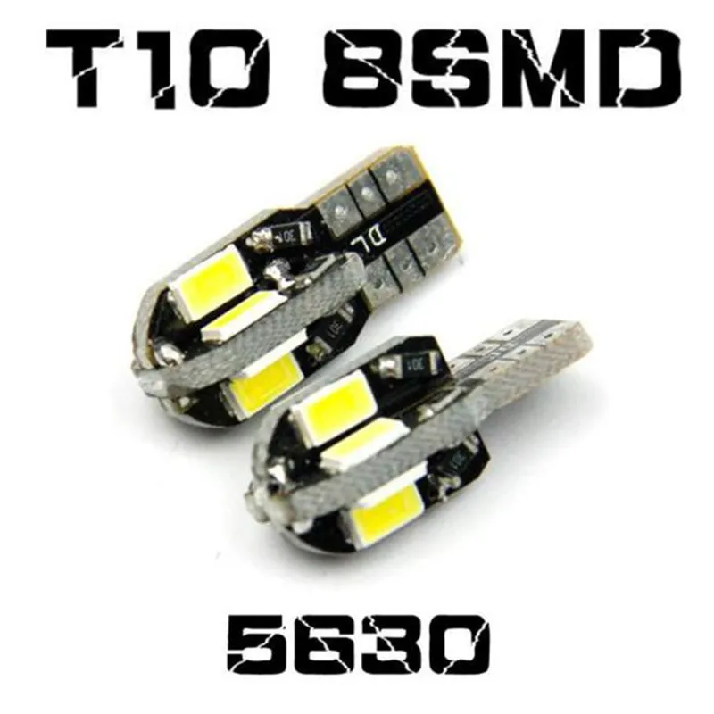 

KAKUDER 2 pcs Canbus T10 8smd 5630 5730 LED car Light Canbus SMD Led Bulb TJ