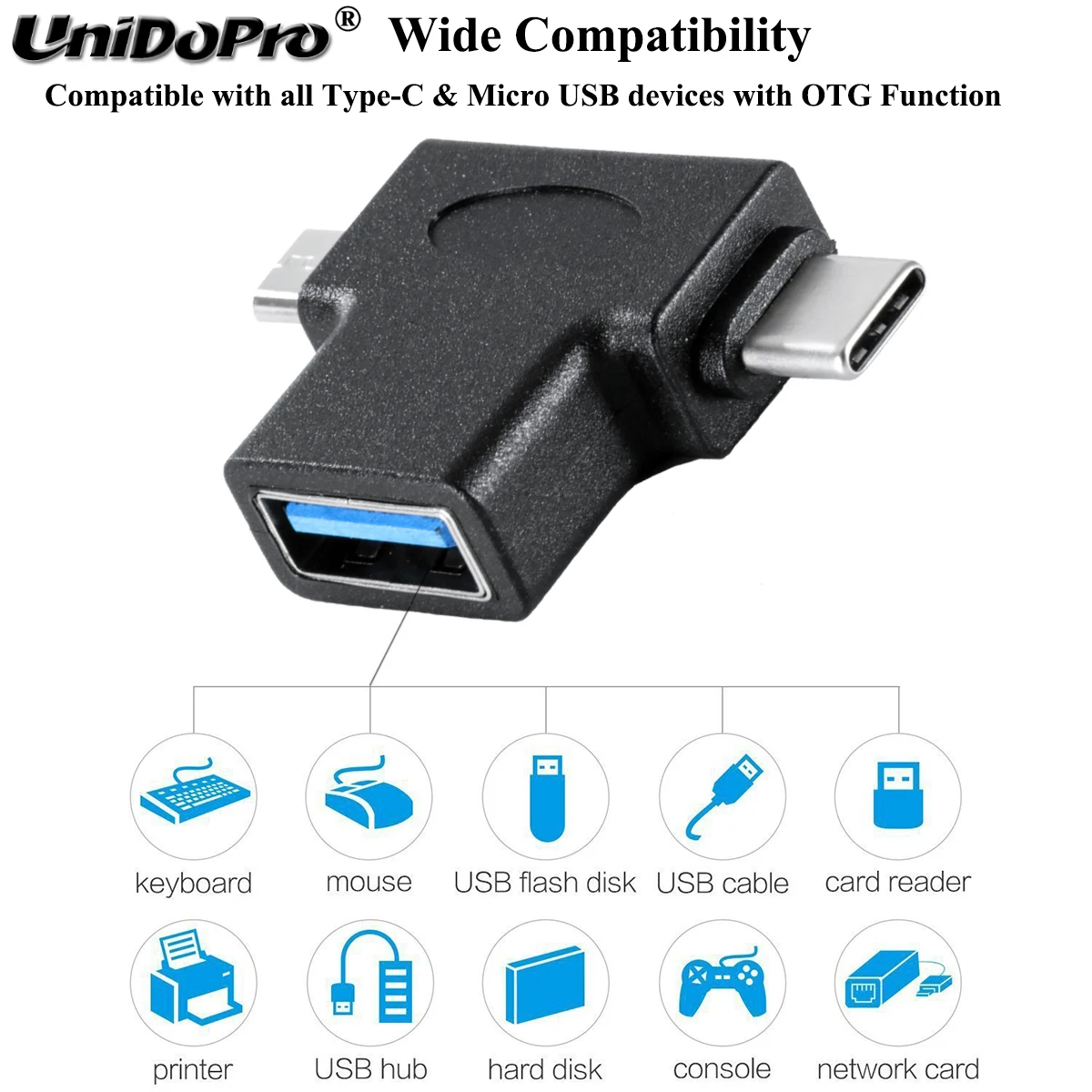 USB 3.0 OTG Micro USB / Type C Converter for Huawei Mediapad M6 8.4 10.6 M5 8 Pro / M5 10 Pro Honor WaterPlay