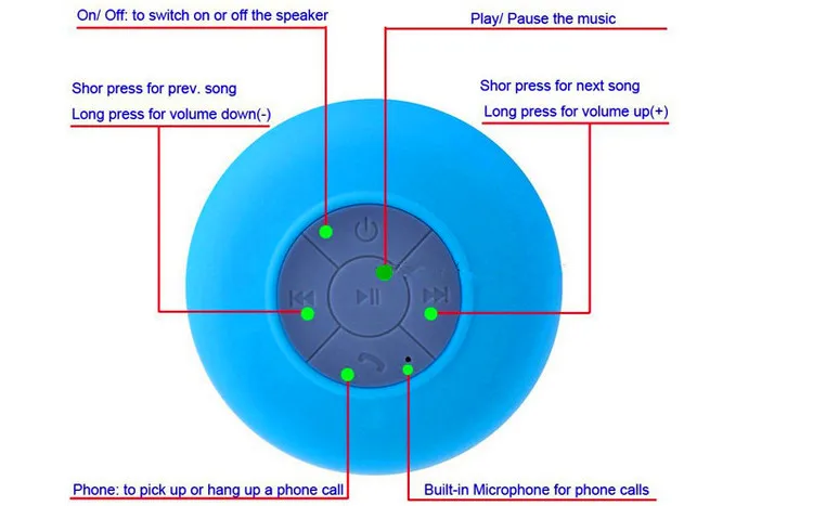 JQAIQ Wireless Bluetooth Speaker Waterproof Shower Speaker Portable Speaker Mini Car Handsfree Call Music Suction Mic For Phone JQAIQ Wireless Bluetooth Speaker Waterproof Shower Speaker Portable Speaker Mini Car Handsfree Call Music Suction Mic For Phone
