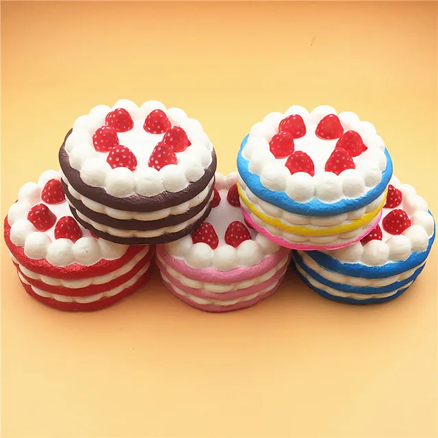 Squishy Strawberry Cake Slow Rising Scented Kawaii Wholesale Squishies Jumbo Birthday Gifts For Children Kids Squeeze