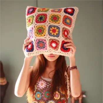 

Marious Brand Plush Floral Sweet Knitted Seat Cushions shell Sofa Back Cushions shell Bedroom/Office Hot Selling Fee Shipping