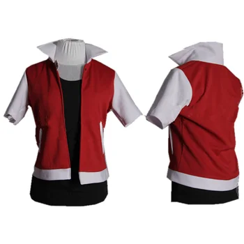 

Anime Pokemon Satoshi Ash Katchum Trainer Red Cosplay Costume Custom Made Any Size