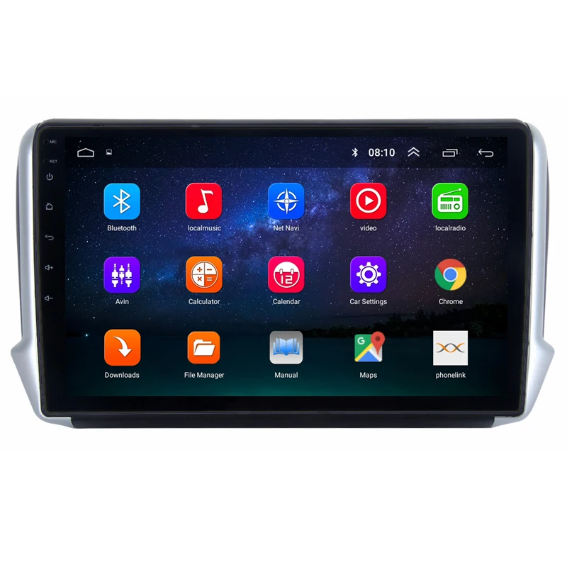 Excellent 10.1" 2.5D IPS Android 8.1 Car DVD Multimedia Player GPS for Peugeot 2008 208 2013 2014-2016 audio car radio stereo navigation 1