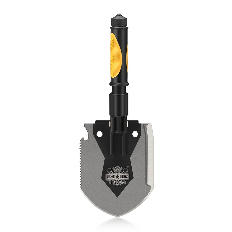 CHANGLIN Multifunctional Camping Shove Military Portable Folding Survival Spade Trowel Dibble Pick Emergency Garden Outdoor Tool