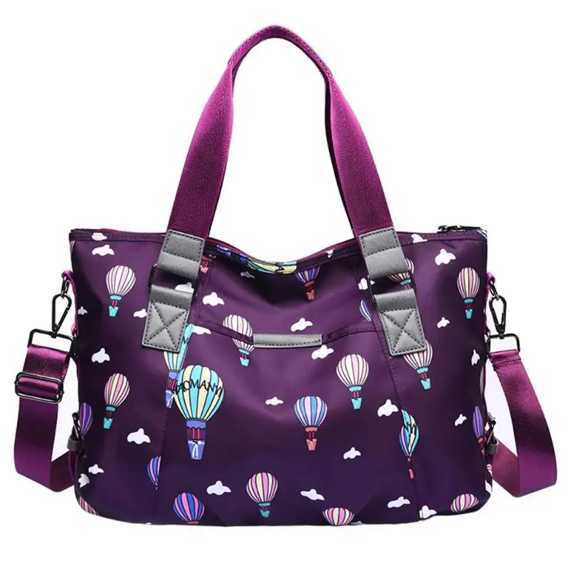 Мягкий подгузник водонепроницаемый мать Наплечная Сумка с мультяшным принтом для беременных сумка для женщин Путешествия подгузник уход за ребенком сумки - Цвет: Фиолетовый