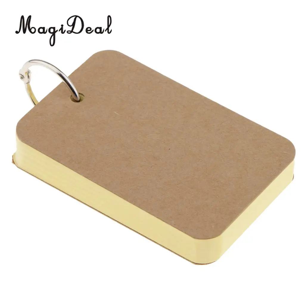 50 Sheets Blank Note Cards Flash Cards Study Cards with Binder Ring Message Cards Invitation Cards Thank You Note Cards