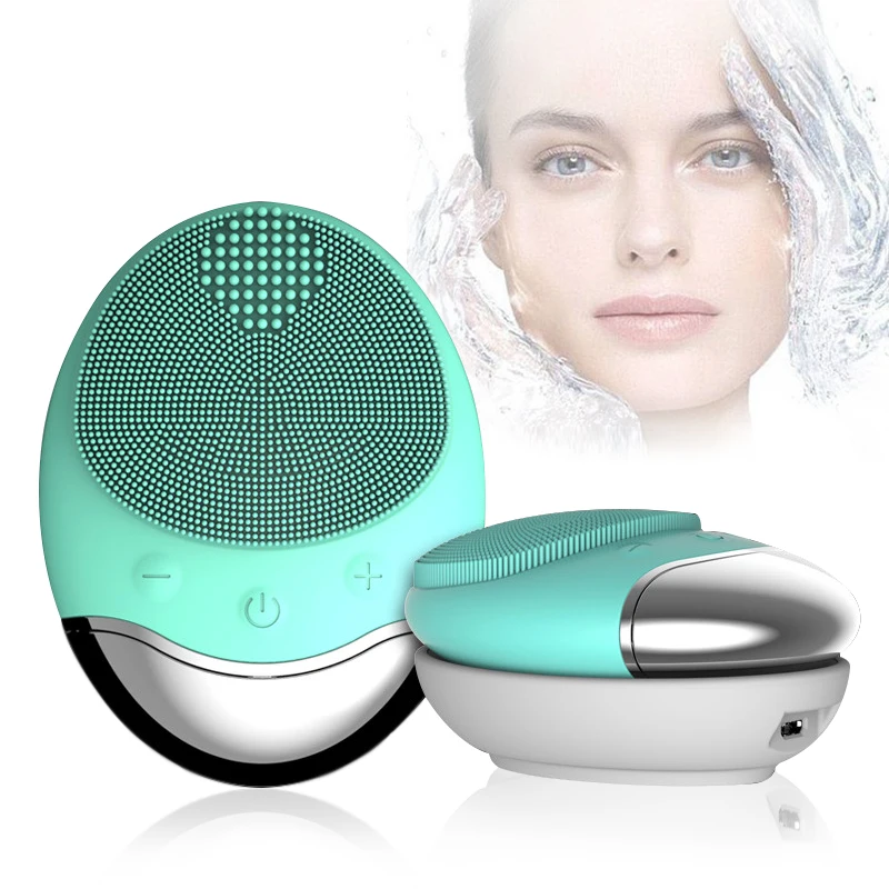 Electric Facial Cleansing Brush Anion Imported Wireless No Dead Corner Pore Dirts Cleanse Anti Aging Wrinkle  Silicone Brush
