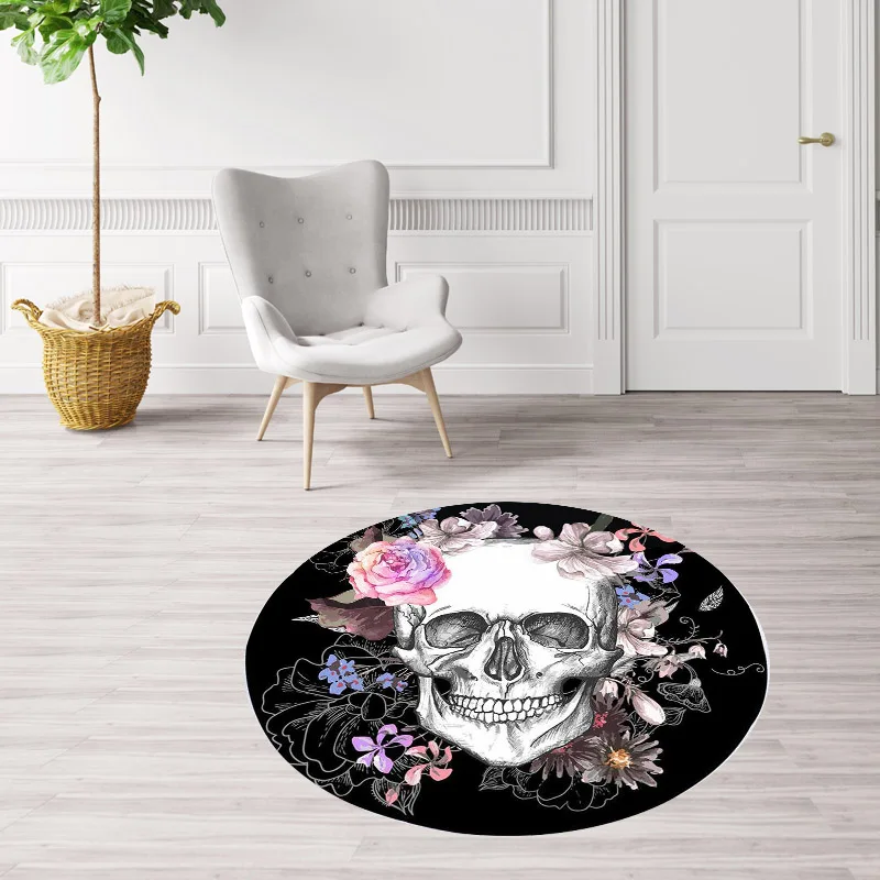 Round Waterproof Rugs Sugar Skull Printed for Living Room Doormat Non-slip Soft Kitchen Carpets Floor Mats Bedroom Chair Rug Round Waterproof Rugs Sugar Skull Printed for Living Room Doormat Non-slip Soft Kitchen Carpets Floor Mats Bedroom Chair Rug