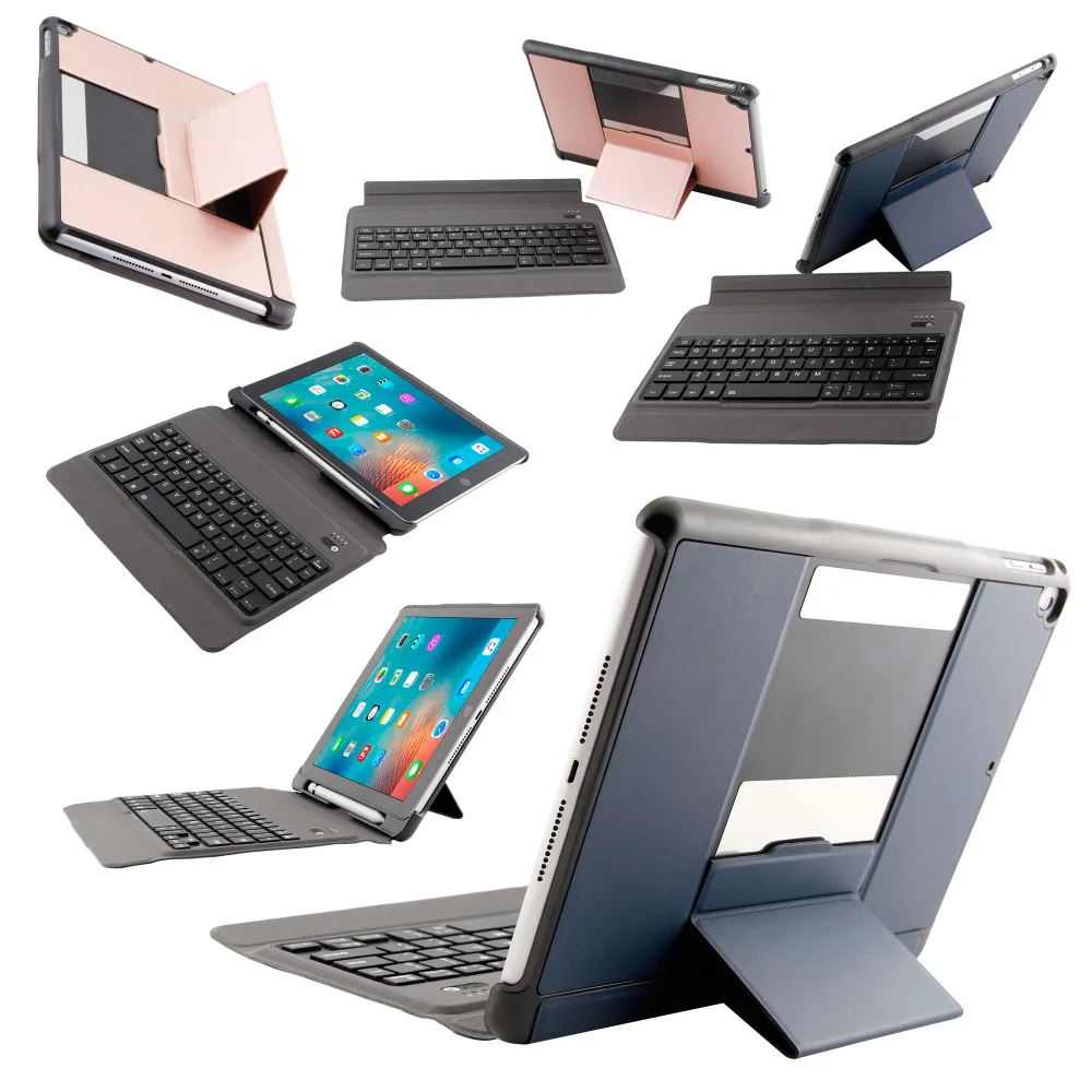 

Slim Detachable Wireless Bluetooth Keyboard Dock Pencil Holder Cover Funda Case For Apple iPad 9.7 2018/2017/Air/Air2/Pro 9.7