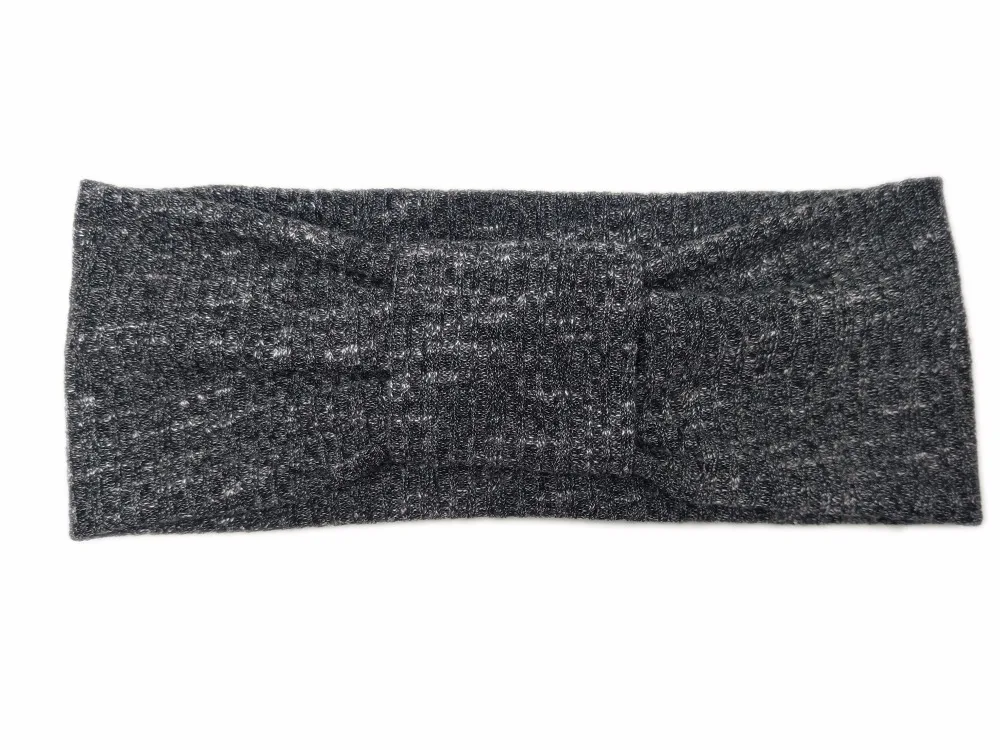 J173250 зимний удобный вязанный акриловый плоский головной убор, черные и винные вязаные аксессуары для волос для классической серии женщин