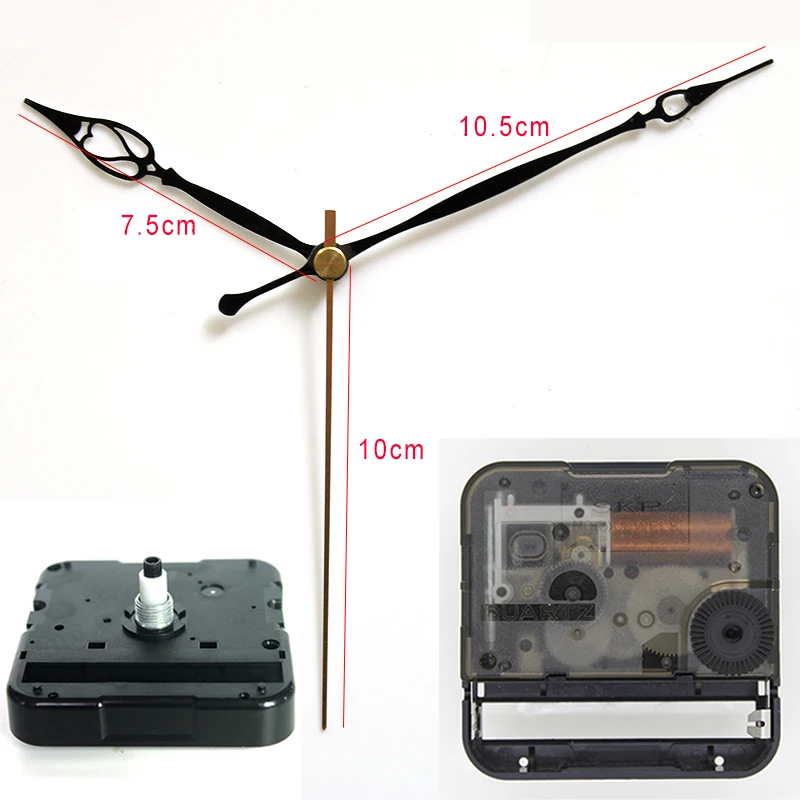 

Silent Movement S 44704P Plastic Movement Sweep Clock Accessory With Black Hands Quartz DIY clock Kits