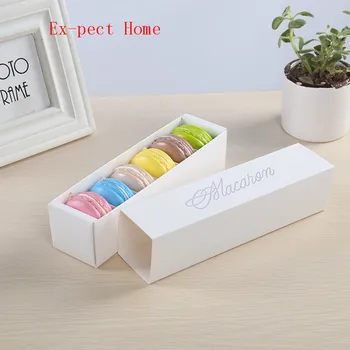 

Pink White Black and Green Dessert Macaron box 6 cavities colorful macarons pastry packaging boxes 100 pcs