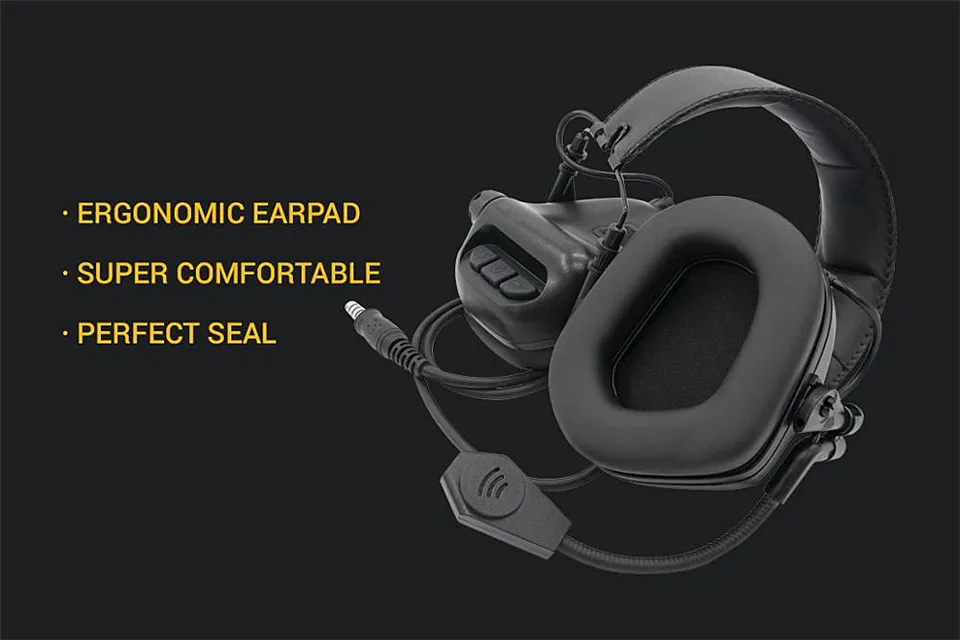 Fone de Ouvido Ptt para Cancelamento Earmor Tático Conjunto Ruído Fones Comunicação Aviação Militar Softair Tiro & 20 Cheap Fones de Ouvido tático & Acessórios