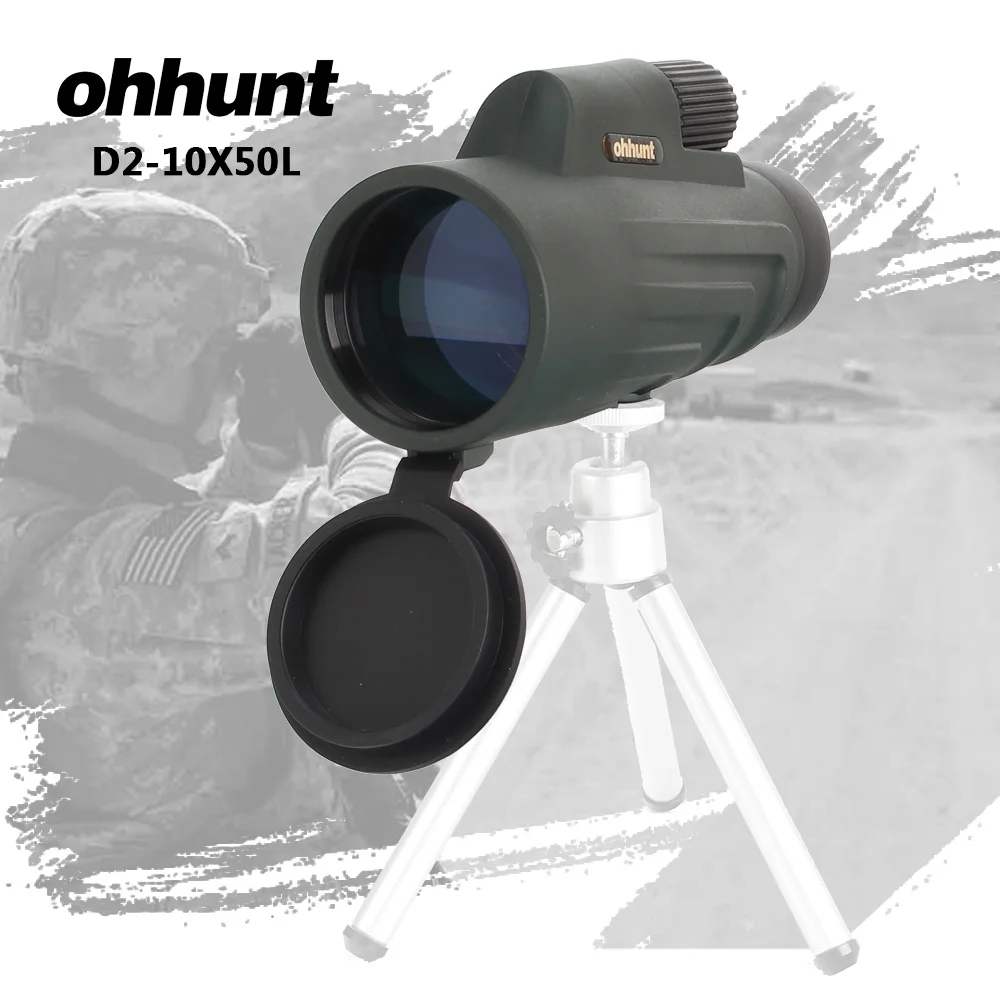 

ohhunt 10X50 Mini Binoculars Monocular BAK4 Prism Professional Spotting Scope High Powerful Zoom Telescope for Hunting Camping