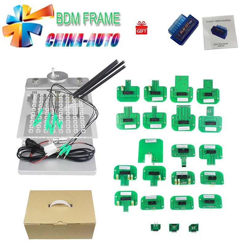 

DHL free 2019 Newest BDM FRAME with Full Set Adapters for Fgtech BDM100 programmer JFIND stainless steel with 22pcs Adapters