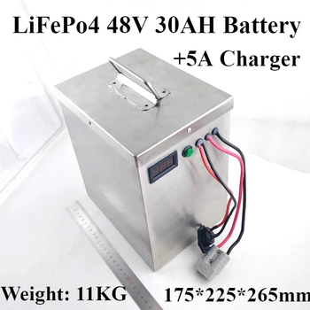 

Steel case 48V 30AH Lifepo4 battery 48V 1500W Lifepo4 bateria for 48V Electric tricycle forklift motor touring car tractor golf