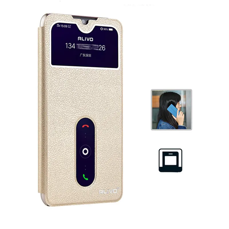 

For Coque Vivo U1 Case 6.22" Luxury View Window Book Stand Flip Case For Vivo U1 U 1 Cover PU Leather VivoU1 Phone Cases Funda